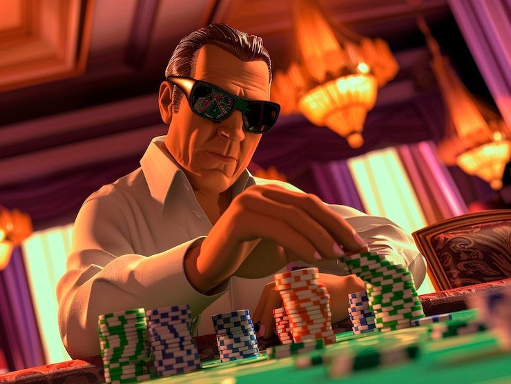 Dealer profesional toke win dalam studio Speed Baccarat dengan kamera multi-sudut
